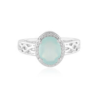 Aqua-Chalzedon-Silberring