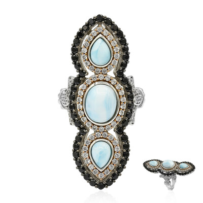 Larimar-Silberring (Dallas Prince Designs)