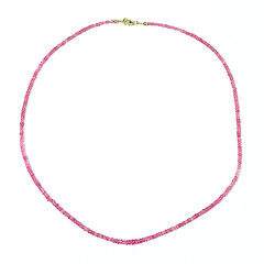Roter Burmesischer Spinell-Goldhalskette