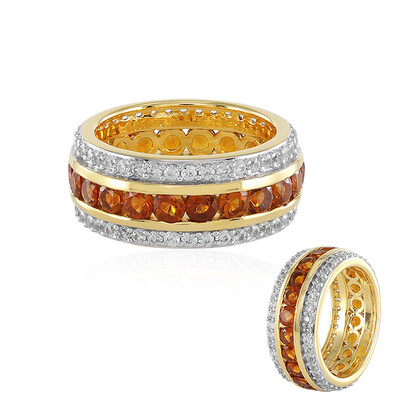Brandy-Citrin-Silberring