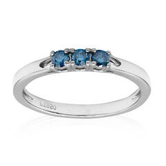Blauer SI2 Brillant-Platinring