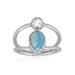 Larimar-Silberring (Bali Barong)