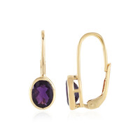 Sambia-Amethyst-Silberohrringe