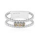 I3 Champagner-Brillant-Silberring (de Melo)