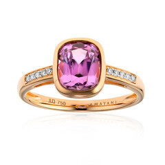 Pinkfarbener Diaspor-Goldring (AMAYANI)