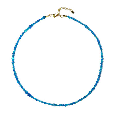 Äthiopischer Blauer Opal-Silberhalskette