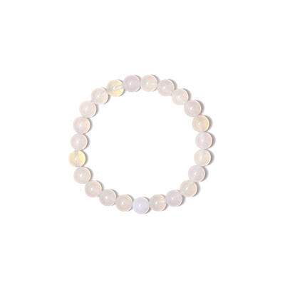 Weißer Achat-Armband