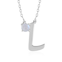 Regenbogen-Mondstein-Silbercollier