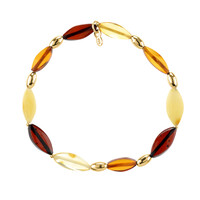 Baltischer Bernstein-Silberarmband