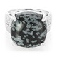 Schneeflocken-Obsidian-Silberring