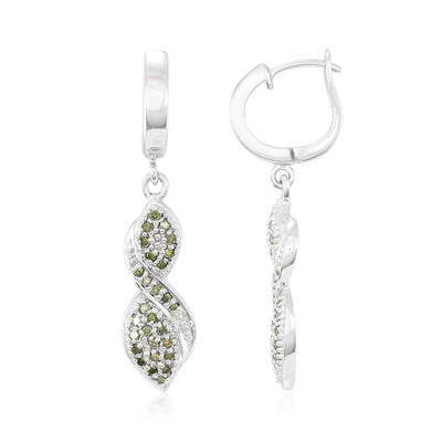 Fancy-Diamant-Silberohrringe
