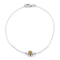 Gelber Zirkon-Silberarmband