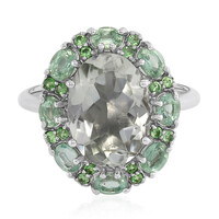 Grüner Amethyst-Silberring