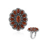 Roter Onyx-Silberring (Desert Chic)