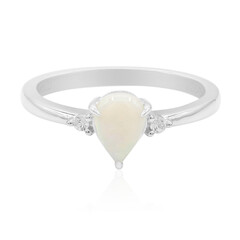 Weißer Opal-Silberring
