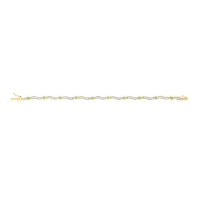 Sambia-Smaragd-Silberarmband
