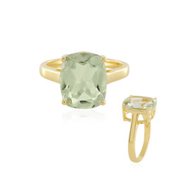Grüner Amethyst-Silberring
