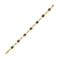 Granat-Goldarmband (CUSTODANA)