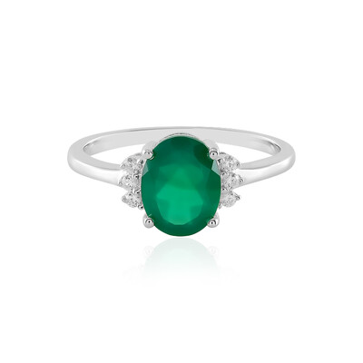 Grüner Onyx-Silberring
