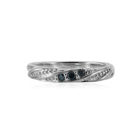 Himmelblauer I1 Diamant-Silberring