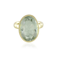 Grüner Amethyst-Silberring