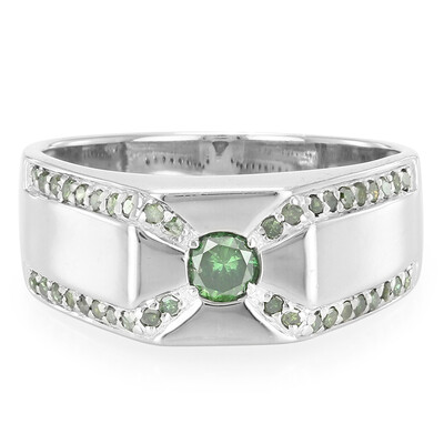 Fancy-Diamant-Silberring