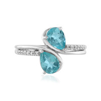 Blauer Apatit-Silberring