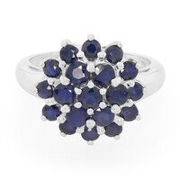 Blauer Saphir-Silberring
