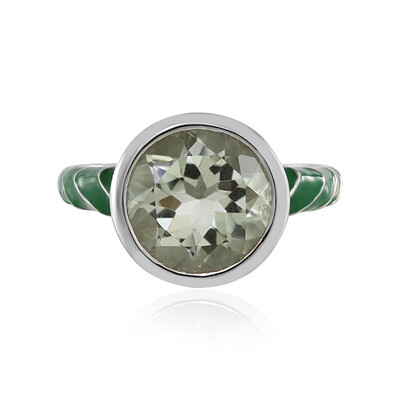 Grüner Amethyst-Silberring (MONOSONO COLLECTION)