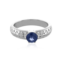 Blauer Saphir-Silberring