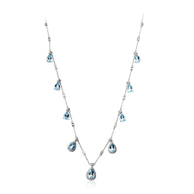 AAA-Brasilianischer Aquamarin-Goldcollier (CIRARI)