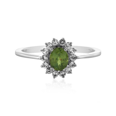 Russischer Demantoid-Silberring
