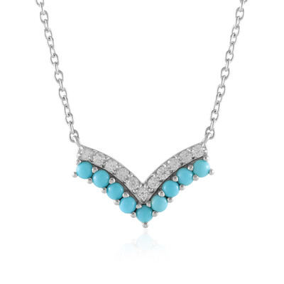 Sleeping Beauty-Türkis-Silbercollier