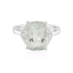 Grüner Amethyst-Silberring