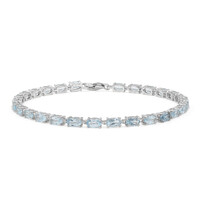 Himmelblauer Topas-Silberarmband