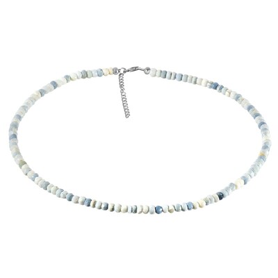 Blauer Opal-Silberhalskette