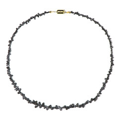 Schwarzer Diamant-Silberhalskette (Adela Silber)