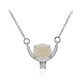 Weißer Opal-Silbercollier