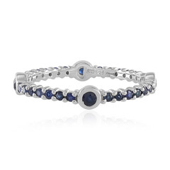 Blauer Saphir-Silberring