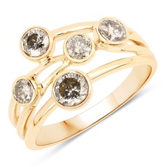 I3 Schokoladen-Brillant-Goldring