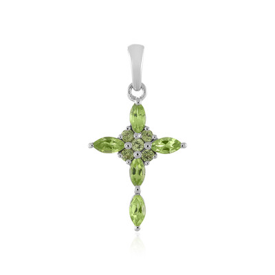 Arizona-Peridot-Silberanhänger