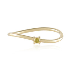 Gelber SI2 Brillant-Goldring