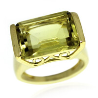 Ouro Verde-Quarz-Silberring