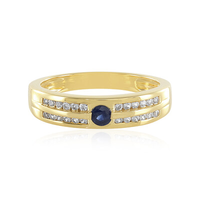 Blauer Saphir-Silberring