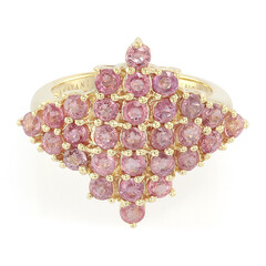 Nicht erhitzter Padparadscha-Saphir-Goldring (AMAYANI)
