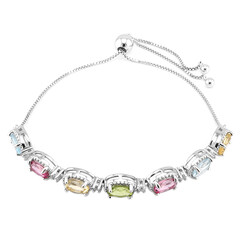Edelstein-Silberarmband