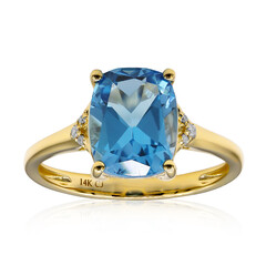 Schweizblauer Topas-Goldring (CIRARI)
