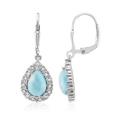 Larimar-Silberohrringe
