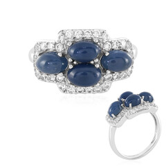 Blauer Opal-Silberring