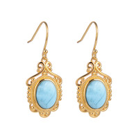 Larimar-Silberohrringe